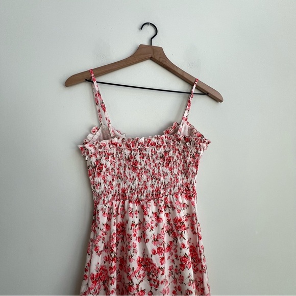 Hello Molly Get Right To It Dress Coral Floral Dainty Mini XS Babydoll Coquette - Picture 14 of 16